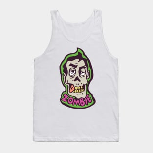 Zombie head illustration Tank Top